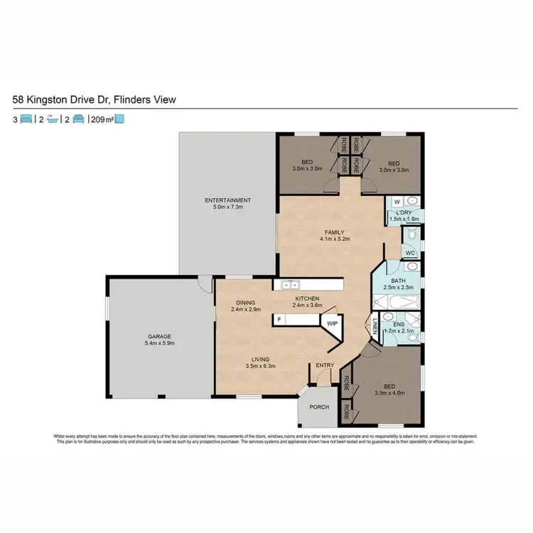 Floorplan of Homely house listing, 58 Kingston Drive, Flinders View QLD 4305