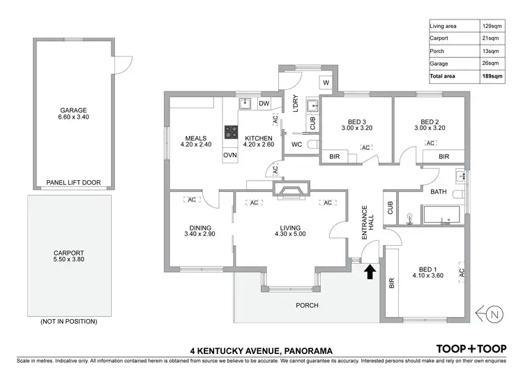 Floorplan of Homely house listing, 4 Kentucky Avenue, Panorama SA 5041