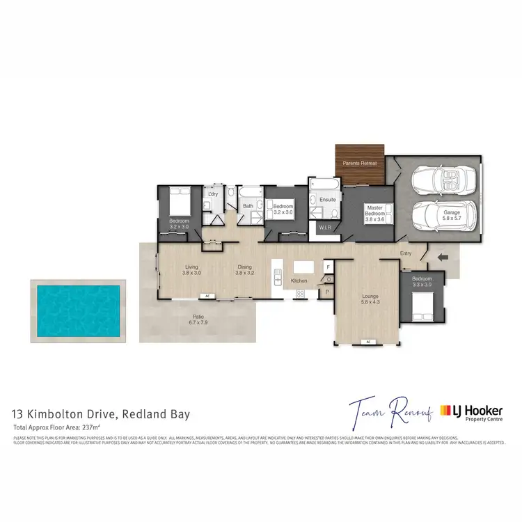 Floorplan of Homely house listing, 13 Kimbolton Drive, Redland Bay QLD 4165