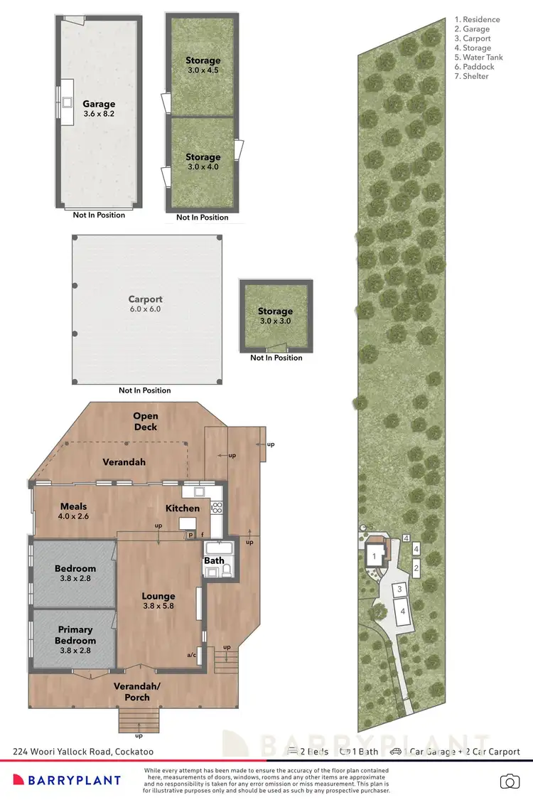 Floorplan of Homely house listing, 224 Woori Yallock Road, Cockatoo VIC 3781