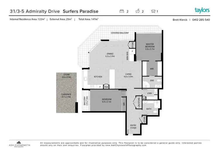 Floorplan of Homely apartment listing, 31/5 Admiralty Drive, Surfers Paradise QLD 4217