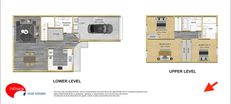 Floorplan of Homely townhouse listing, 1/72 Imperial Parade, Labrador QLD 4215