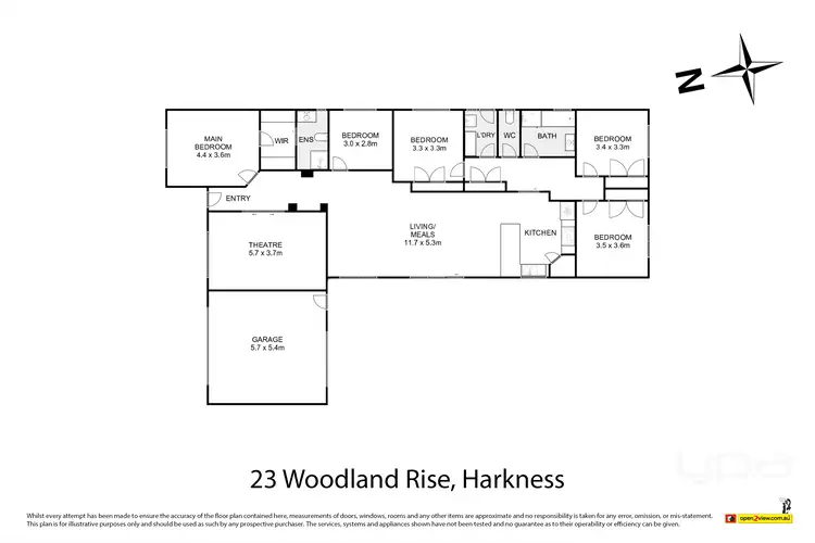 Floorplan of Homely house listing, 23 Woodland Rise, Harkness VIC 3337