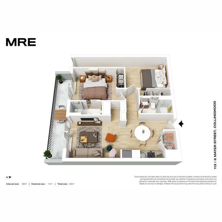 Floorplan of Homely apartment listing, 113/6 Mater Street, Collingwood VIC 3066