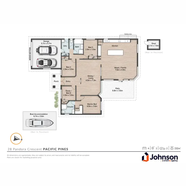Floorplan of Homely house listing, 28 Pandora Crescent, Pacific Pines QLD 4211