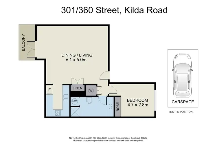 Floorplan of Homely apartment listing, 301/360 St Kilda Road, Melbourne VIC 3004