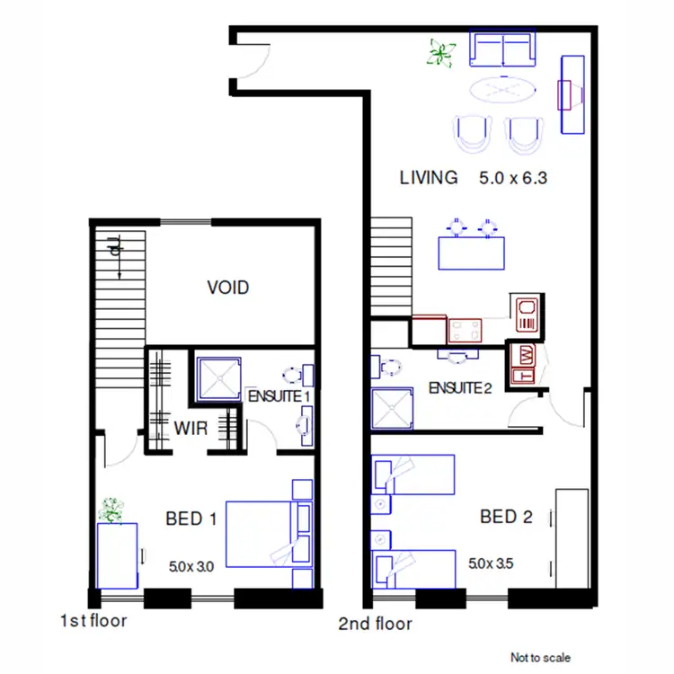 Floorplan of Homely apartment listing, 300 Wickham Street, Fortitude Valley QLD 4006