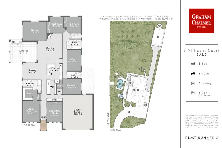 Floorplan of Homely house listing, 9 Millicent Court, Sale VIC 3850