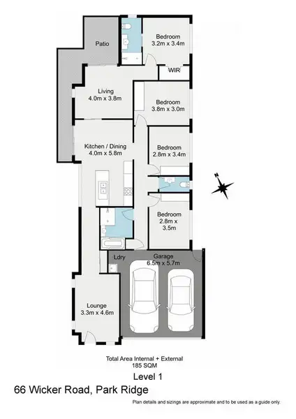 Floorplan of Homely house listing, 66 Wicker Road, Park Ridge QLD 4125