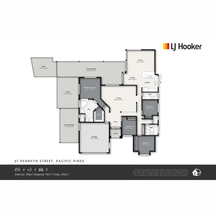 Floorplan of Homely house listing, 37 Penrhyn Street, Pacific Pines QLD 4211