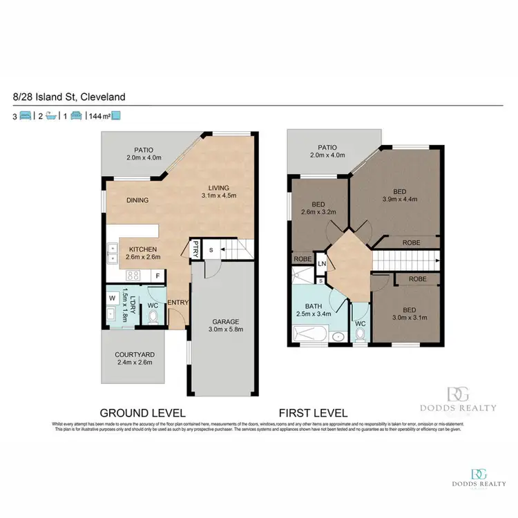 Floorplan of Homely townhouse listing, 8/28 Island Street, Cleveland QLD 4163