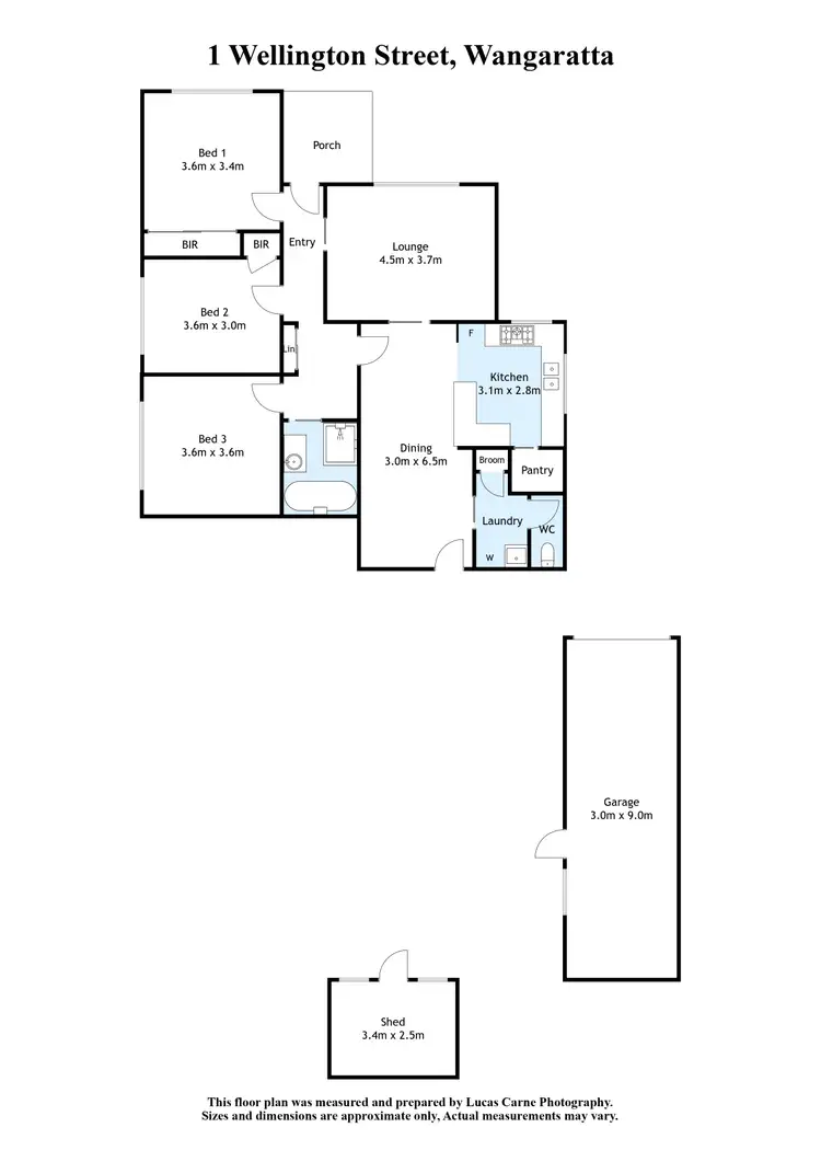 Floorplan of Homely house listing, 1 Wellington Street, Wangaratta VIC 3677