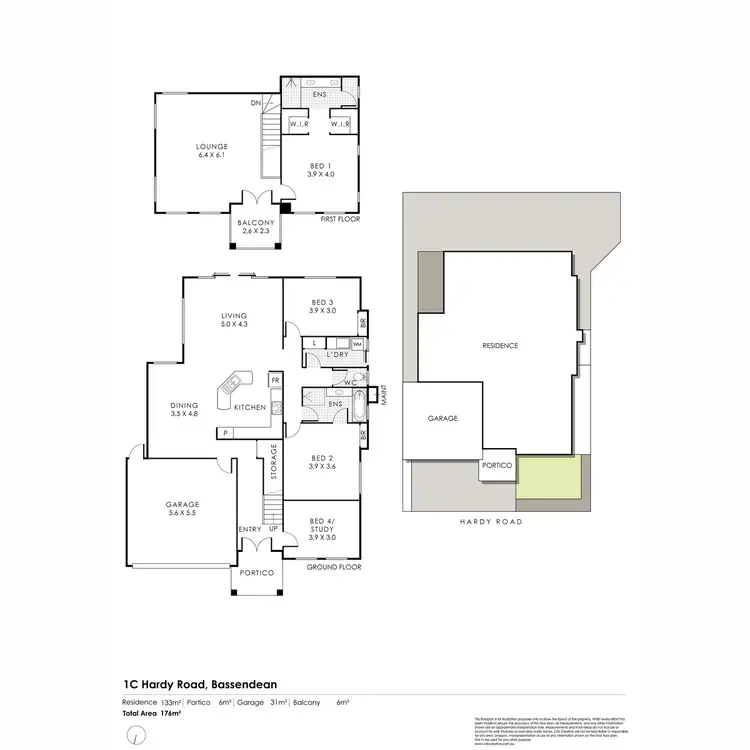 Floorplan of Homely house listing, 1C Hardy Road, Bassendean WA 6054
