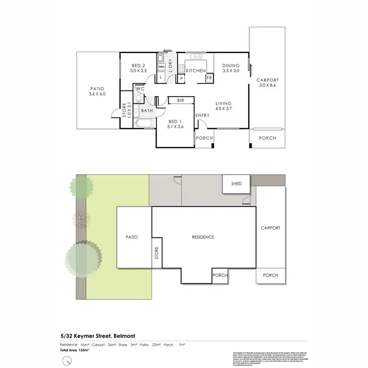 Floorplan of Homely villa listing, 5/32 Keymer Street, Belmont WA 6104