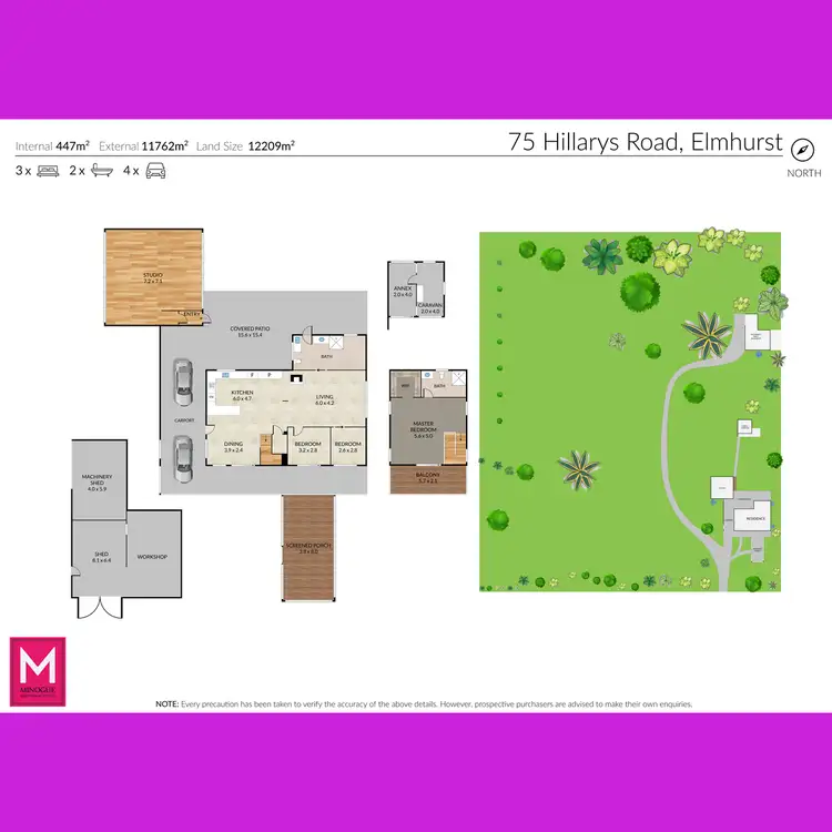 Floorplan of Homely rural property listing, 75 Hillarys Road, Elmhurst VIC 3469