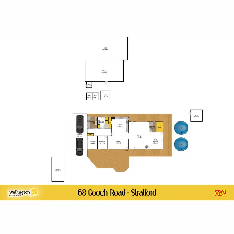 Floorplan of Homely house listing, 68 Gooch Road, Stratford VIC 3862