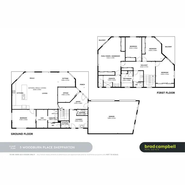 Floorplan of Homely house listing, 5 Woodburn Place, Shepparton VIC 3630