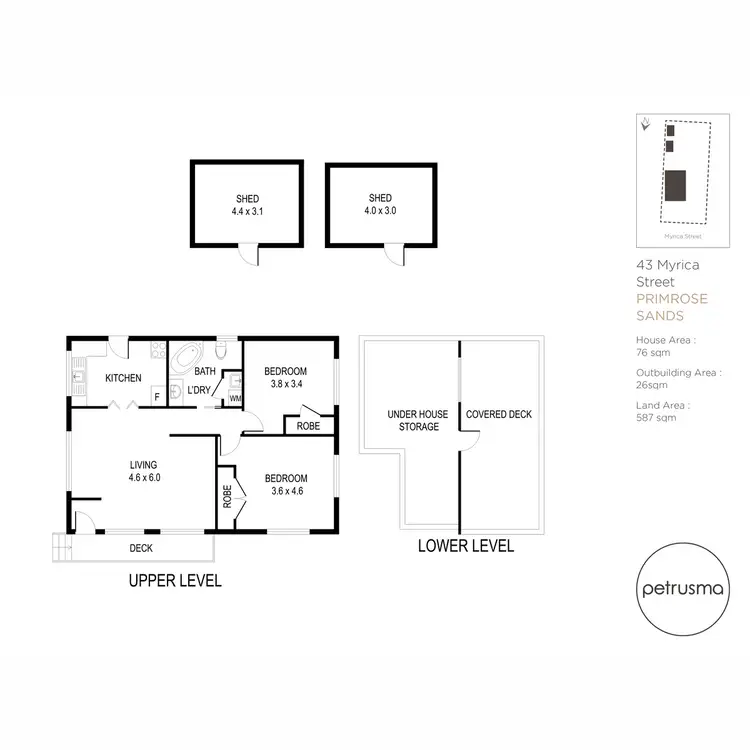 Floorplan of Homely house listing, 43 Myrica Street, Primrose Sands TAS 7173