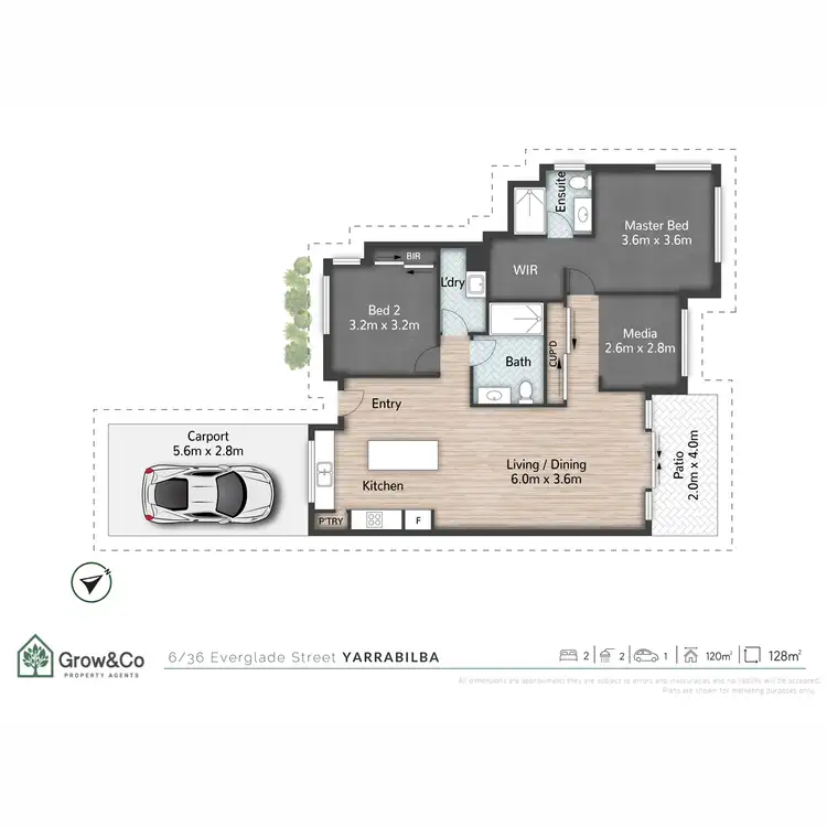 Floorplan of Homely townhouse listing, 6/36 Everglade Street, Yarrabilba QLD 4207
