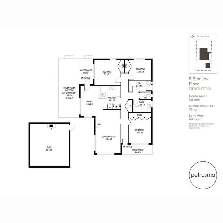 Floorplan of Homely house listing, 5 Bemlena Place, Brighton TAS 7030