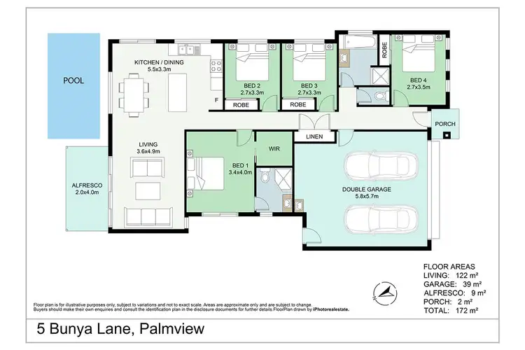 Floorplan of Homely house listing, 5 Bunya Lane, Palmview QLD 4553