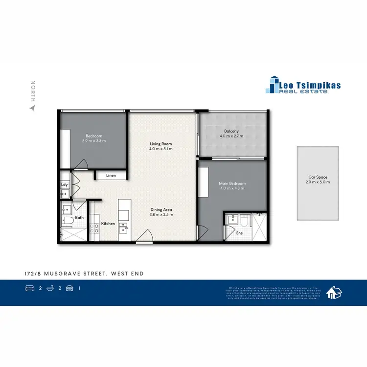 Floorplan of Homely unit listing, 172/8 Musgrave Street, West End QLD 4101