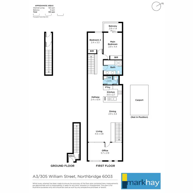 Floorplan of Homely apartment listing, 3A/305 William Street, Northbridge WA 6003