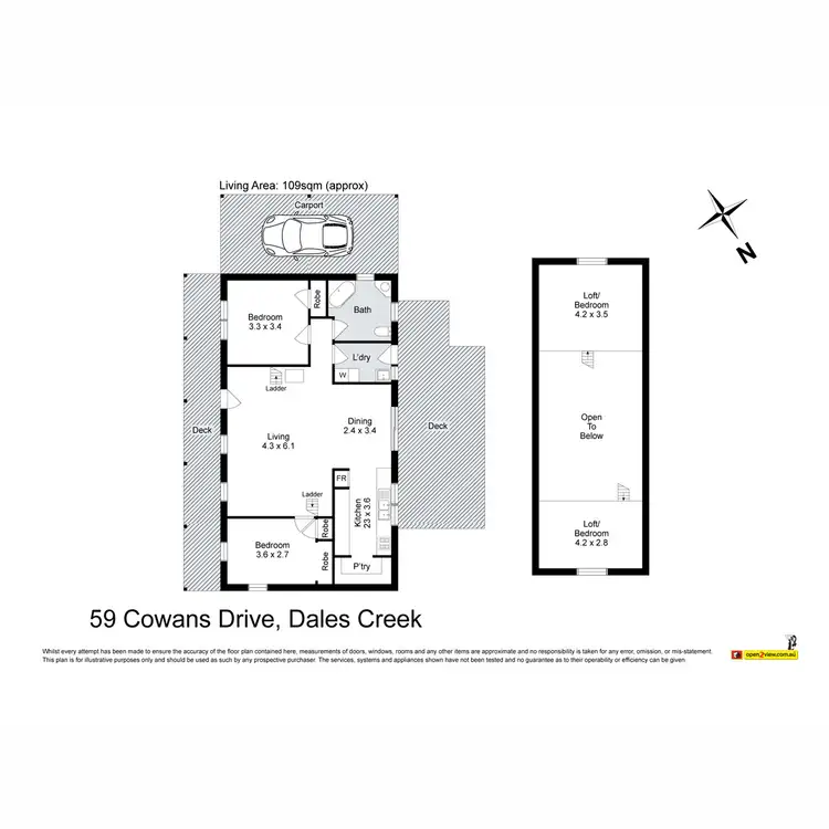 Floorplan of Homely house listing, 59 Cowans Drive, Dales Creek VIC 3341