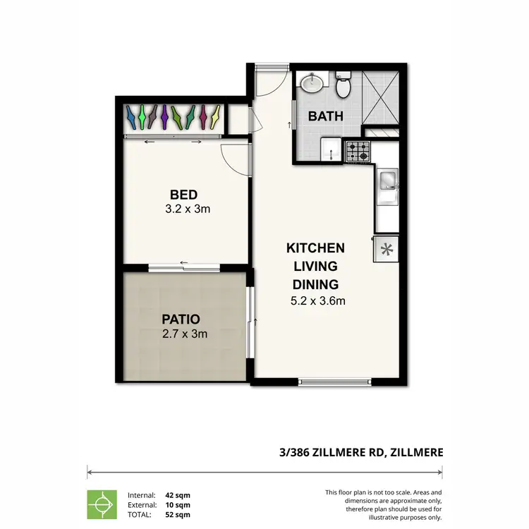 Floorplan of Homely unit listing, 3/386 Zillmere Road, Zillmere QLD 4034