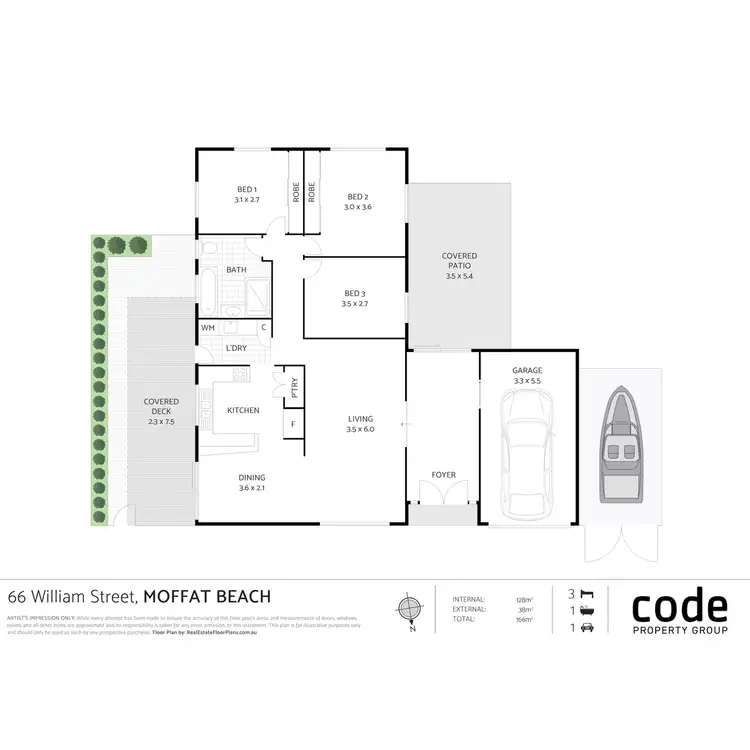 Floorplan of Homely house listing, 66 William Street, Moffat Beach QLD 4551