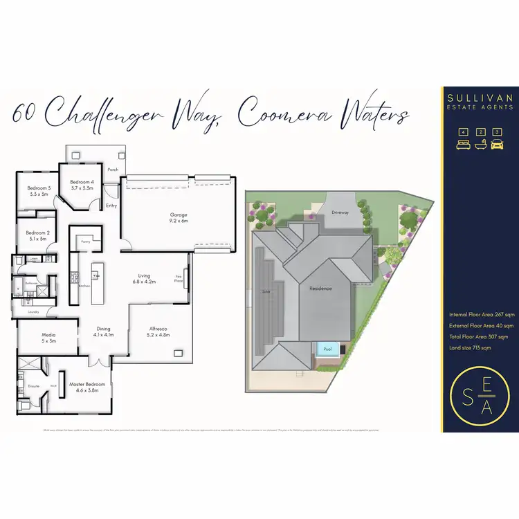 Floorplan of Homely house listing, 60 Challenger Way, Coomera Waters QLD 4209
