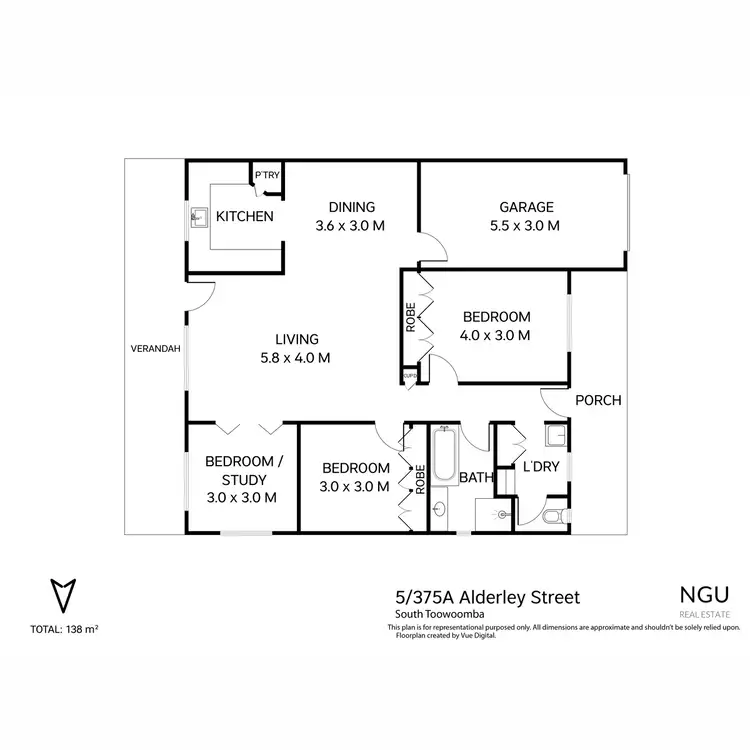 Floorplan of Homely unit listing, 5/375a Alderley Street, South Toowoomba QLD 4350