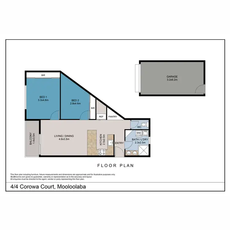 Floorplan of Homely apartment listing, 4/4 Corowa Court, Mooloolaba QLD 4557