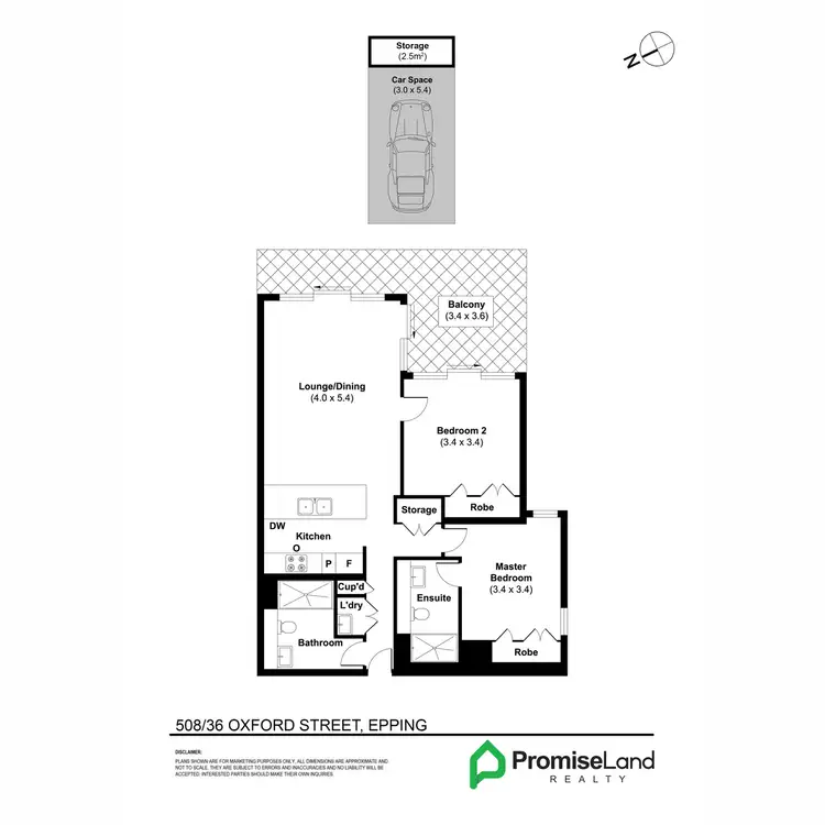 Floorplan of Homely apartment listing, 508/36 Oxford Street, Epping NSW 2121