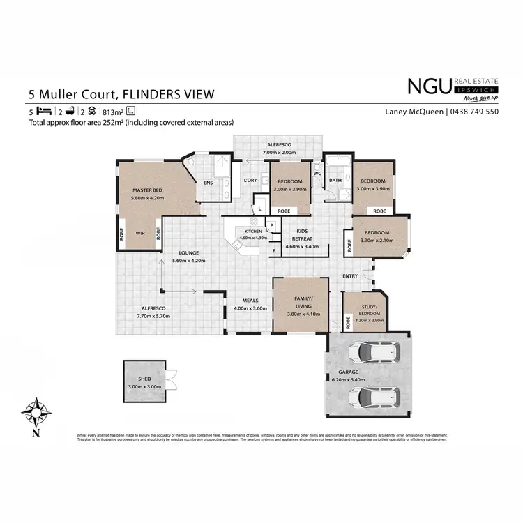 Floorplan of Homely house listing, 5 Muller Court, Flinders View QLD 4305