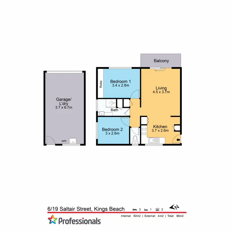 Floorplan of Homely unit listing, 6/19 Saltair Street, Kings Beach QLD 4551