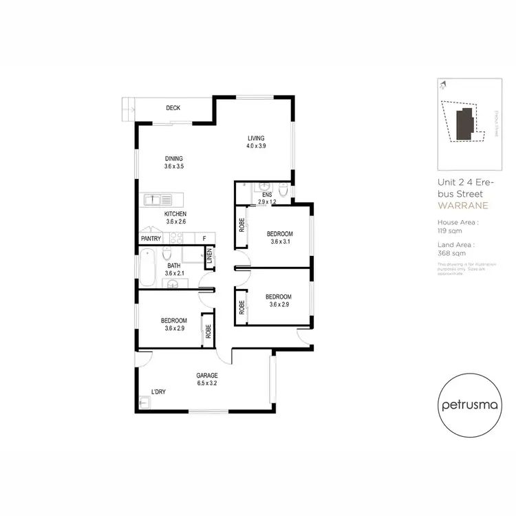 Floorplan of Homely unit listing, 2/4 Erebus Street, Warrane TAS 7018