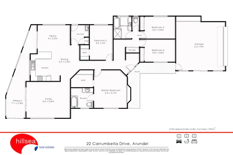 Floorplan of Homely house listing, 22 Carrumbella Drive, Arundel QLD 4214