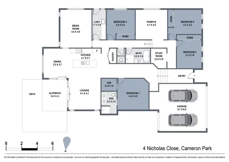 Floorplan of Homely house listing, 4 Nicholas Close, Cameron Park NSW 2285