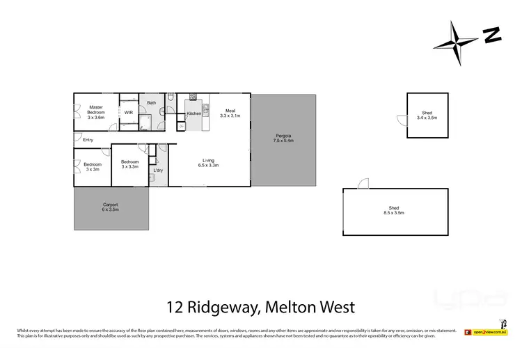 Floorplan of Homely house listing, 12 Ridgeway, Melton West VIC 3337