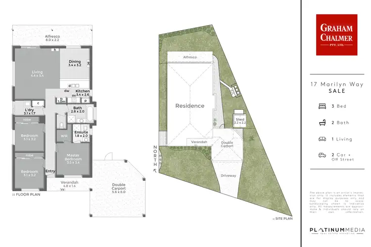 Floorplan of Homely house listing, 17 Marilyn Way, Sale VIC 3850
