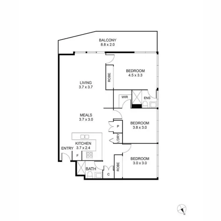 Floorplan of Homely apartment listing, 4609/560 Lonsdale Street, Melbourne VIC 3000