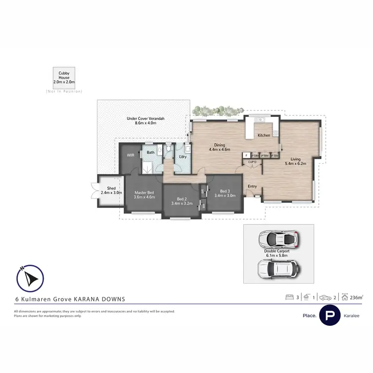 Floorplan of Homely house listing, 6-8 Kulmaren Grove, Karana Downs QLD 4306