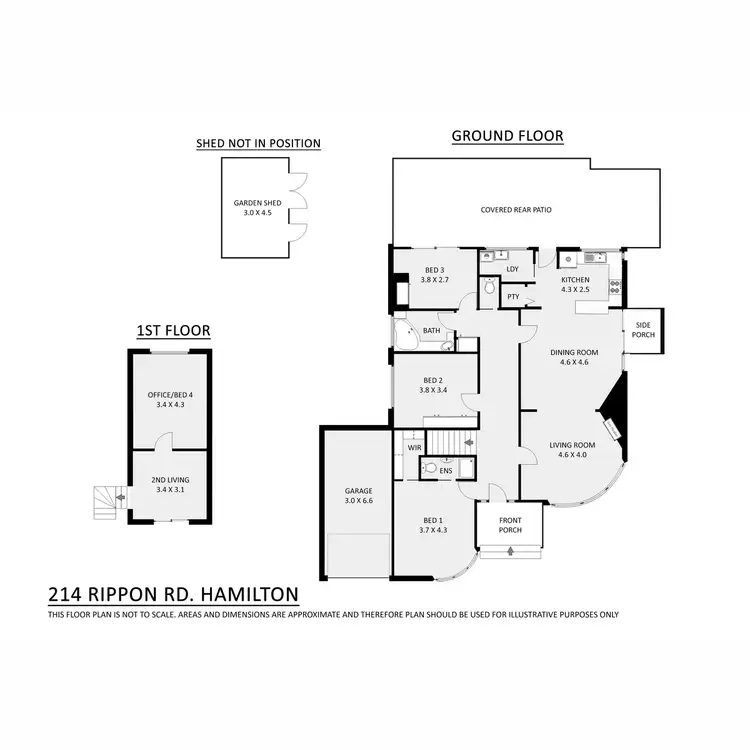 Floorplan of Homely house listing, 214 Rippon Road, Hamilton VIC 3300