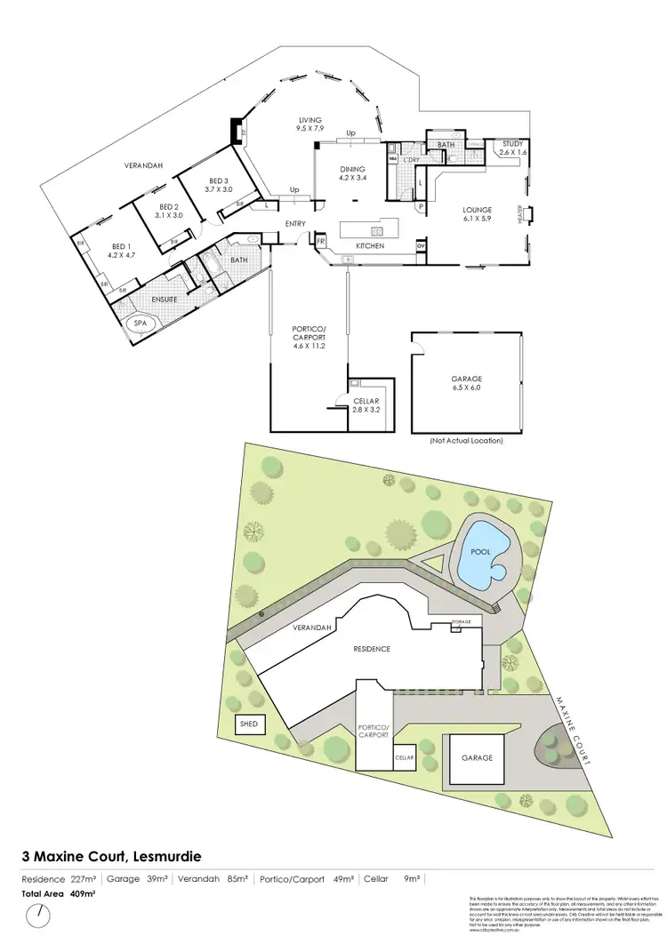 Floorplan of Homely house listing, 3 Maxine Court, Lesmurdie WA 6076