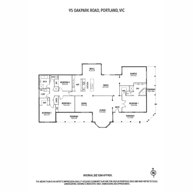 Floorplan of Homely house listing, 95 Oakpark Road, Portland VIC 3305