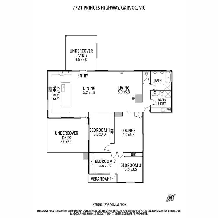Floorplan of Homely rural property listing, Lot 1/7721 Princes Highway, Garvoc VIC 3265