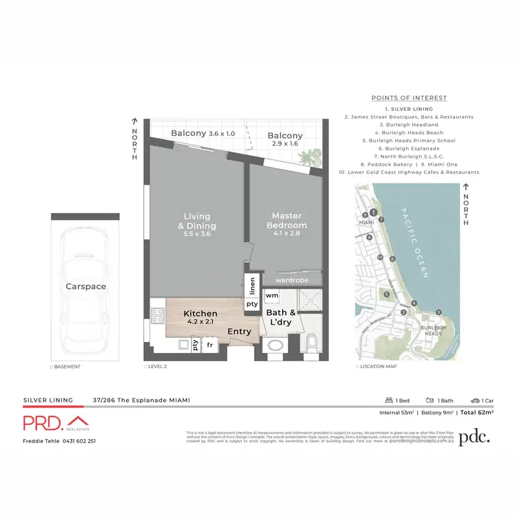 Floorplan of Homely apartment listing, 37/286 The Esplanade, Miami QLD 4220
