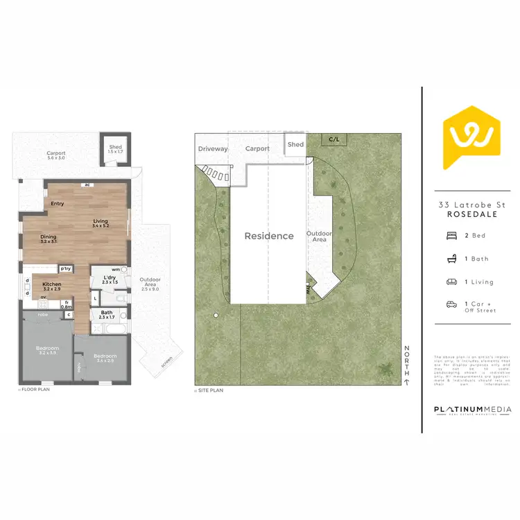 Floorplan of Homely unit listing, 33 Latrobe Street, Rosedale VIC 3847