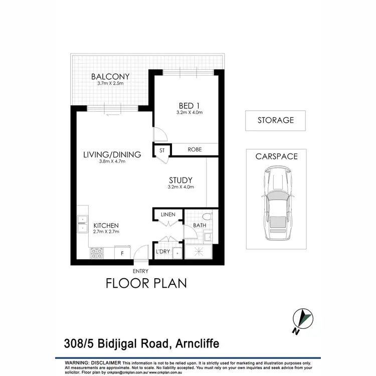 Floorplan of Homely apartment listing, 308/5 Bidjigal Road, Arncliffe NSW 2205